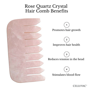 celluvac rose quartz comb