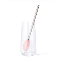 Load image into Gallery viewer, celluvac rose quartz straw
