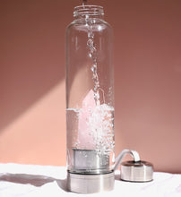 Load image into Gallery viewer, celluvac rose quartz water bottle
